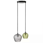 Подвесной светильник каскадный с 2-мя рельефными плафонами Cascade with Relief Lampshades варинант исполнения - 1 | Loft Concept в Барнауле