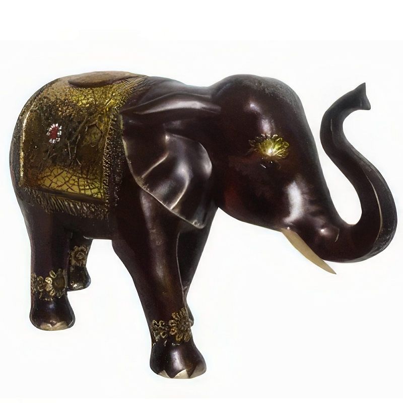 Статуэтка в виде слона Golden Elephant Коричневый Золотой Статуэтка в виде слона Golden Elephant Коричневый Золотой в Барнауле | Loft Concept