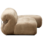 Дизайнерский угловой диван с велюровой светло-коричневой обивкой Fosse Sofa варинант исполнения - 5 | Loft Concept в Барнауле