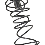 Подвесной светильник светодиодный из металла со спиральным декоративным элементом черный Metal Spiral варинант исполнения - 5 | Loft Concept в Барнауле