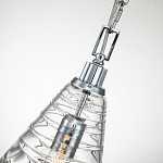 Подвесной светильник с прозрачным рельефным стеклянным плафоном в форме конуса Feiss варинант исполнения - 5 | Loft Concept в Барнауле