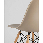 Пластиковый стул на ножках из массива бука Eames Beige варинант исполнения - 3 | Loft Concept в Барнауле
