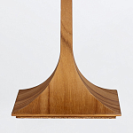 Настольная лампа со скошенным конусовидным абажуром и фигурной ножкой в цвете тик Accord Lighting варинант исполнения - 5 | Loft Concept в Барнауле