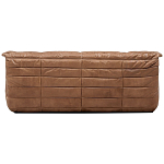 Дизайнерский кожаный диван коричневый без подлокотников Aveline Leather Sofa варинант исполнения - 4 | Loft Concept в Барнауле