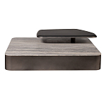 Столик журнальный квадратный  с полкой Sculptural Marble Accent с мрамором  варинант исполнения - 1 | Loft Concept в Барнауле