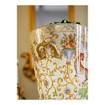 Кашпо с растительным и животным орнаментом на бронзовых ножках Turquoise Blooming Garden варинант исполнения - 7 | Loft Concept в Барнауле