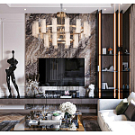 Люстра двухъярусная круглая с текстурными цилиндрическими плафонами Glimpse варинант исполнения - 10 | Loft Concept в Барнауле