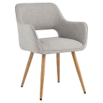 Стул в рогожке серого цвета NEASAN STOOL варинант исполнения - 1 | Loft Concept в Барнауле