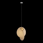 Подвесной светильник белый с фигурным тканевым плафоном White Whirlwinds варинант исполнения - 2 | Loft Concept в Барнауле