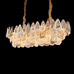 Люстра овальная с многослойными белыми и прозрачными подвесками Character Chandelier варинант исполнения - 5 | Loft Concept в Барнауле