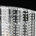 Люстра круглая на цепи цвета хром с прозрачными рельефными хрустальными пластинами Textured Glass Chandelier варинант исполнения - 8 | Loft Concept в Барнауле