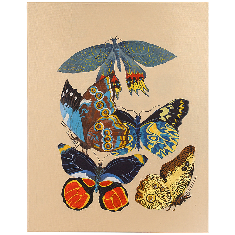 Картина Бабочки The Beauty of Butterflies Бежевый Мульти Картина Бабочки The Beauty of Butterflies Бежевый Мульти в Барнауле | Loft Concept