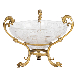 Чаша из прозрачного рельефного стекла на бронзовой подставке Eden Garden варинант исполнения - 1 | Loft Concept в Барнауле