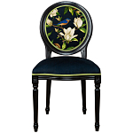 Стул чёрный из натурального бука с изображением птица в саду Blooming Magnolias варинант исполнения - 1 | Loft Concept в Барнауле