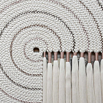 Художественный Гобелен Макраме White Disk Harmony варинант исполнения - 1 | Loft Concept в Барнауле