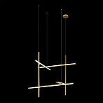 Люстра с 6-ю  пересекающимися цилиндрическими плафонами на тонких тросах Trumpet tube варинант исполнения - 7 | Loft Concept в Барнауле
