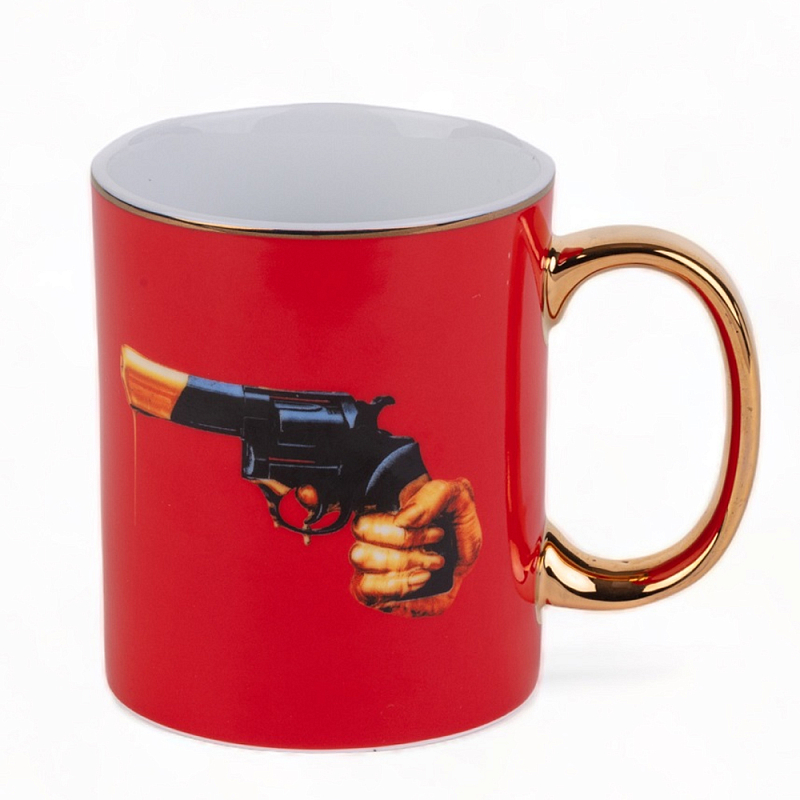 Кружка Seletti Revolver Красный Золотой Черный Кружка Seletti Revolver Красный Золотой Черный в Барнауле | Loft Concept