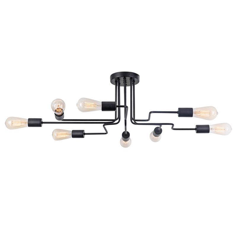 Потолочный светильник Gilbert Е27*8 Черный в Барнауле | Loft Concept 