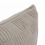 Подушка из хлопка рельефной вязки серого цвета Eden Line варинант исполнения - 2 | Loft Concept в Барнауле