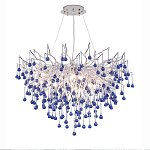 Люстра с синими стеклянными подвесками в форме капель FAIRYTREE Light варинант исполнения - 5 | Loft Concept в Барнауле