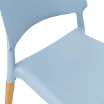 Пластиковый стул на ножках из массива бука Ferret Blue варинант исполнения - 4 | Loft Concept в Барнауле