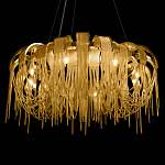 Люстра круглая подвесная с металлическими дугами и длинными цепочками 80 см Atlantis Chain варинант исполнения - 16 | Loft Concept в Барнауле