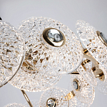 Люстра с декором из круглых рельефных пластин из хрусталя Decorative Glass Discs Chandelier 82 варинант исполнения - 3 | Loft Concept в Барнауле