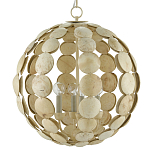 Люстра в форме шара с декором из круглых декоративных элементов Texture Discs варинант исполнения - 2 | Loft Concept в Барнауле