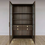 Дизайнерский шкаф витрина Elsa Dreams Walnut с 4-мя ящиками варинант исполнения - 6 | Loft Concept в Барнауле
