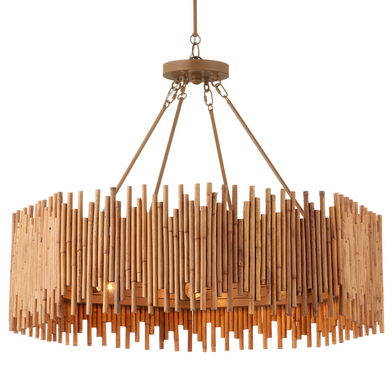 Люстра с абажуром из ротанга Wicker Furniture Бежевый в Барнауле | Loft Concept 