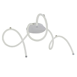 Люстра белого цвета с тремя изогнутыми светодиоидными плафонами Luke Lampco Tracer Lamp варинант исполнения - 1 | Loft Concept в Барнауле