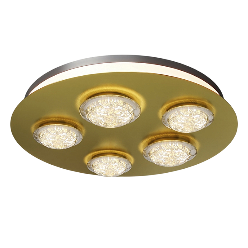 Потолочный светильник Pharao 3000К 56Вт Латунь Черный в Барнауле | Loft Concept 