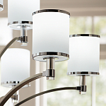 Люстра с белыми стеклянными плафонами в форме цилиндра Feiss варинант исполнения - 10 | Loft Concept в Барнауле