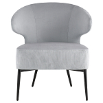 Современное мягкое кресло на металлических ножках Rakush Grey варинант исполнения - 2 | Loft Concept в Барнауле