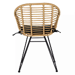 Стул с ротанговым плетением Wicker Half Chair с подлокотниками варинант исполнения - 2 | Loft Concept в Барнауле