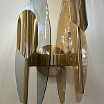 Бра с двумя плафонами дымчатого и янтарного цвета Vertical Glass варинант исполнения - 3 | Loft Concept в Барнауле