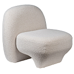 Кресло без подлокотников с обивкой из белой ткани букле Pacification варинант исполнения - 1 | Loft Concept в Барнауле