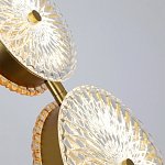  Подвесной светильник с плафонами из рельефного стекла Peony Glass Bronze Two варинант исполнения - 4 | Loft Concept в Барнауле