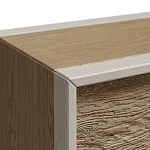 ТВ тумба 2 двери и 2 ящика с подсветкой на рельефном фасаде Warm Industrial варинант исполнения - 7 | Loft Concept в Барнауле