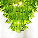 Люстра из семи ярусов зеленого стекла Independence варинант исполнения - 4 | Loft Concept в Барнауле