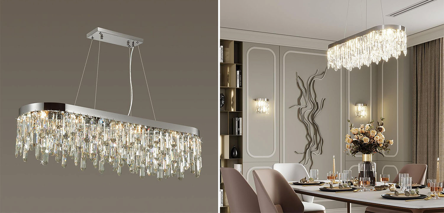 Люстра Crystal Polyhedrons Linear Chrome Люстра Crystal Polyhedrons Linear Chrome - Loft-Concept в Барнауле