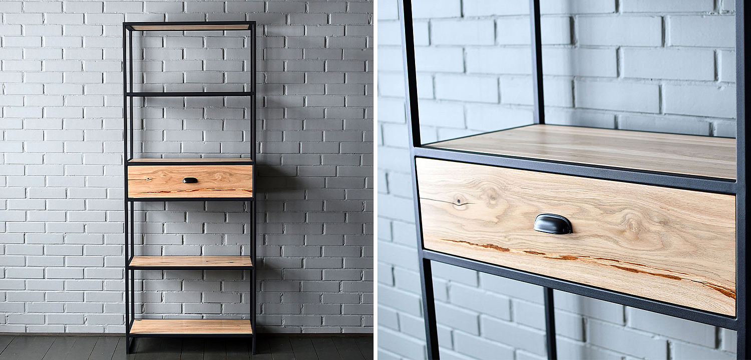 Стеллаж Kline Industrial Metal Rust Rack Стеллаж Kline Industrial Metal Rust Rack - Loft-Concept в Барнауле