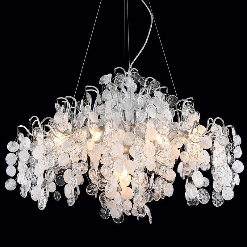 Люстра FAIRYTREE Chandelier 9 Белый Серебряный Прозрачное Стекло в Барнауле | Loft Concept 