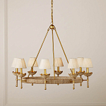 Люстра из кованого железа с отделкой плетеной веревкой и сусальным золотом Parisian Style варинант исполнения - 4 | Loft Concept в Барнауле