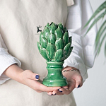 Статуэтка в виде артишока из зелёной керамики с глянцевыми лепестками Artichoke Decor  варинант исполнения - 4 | Loft Concept в Барнауле