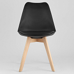 Стул с основой из пластика и мягким сиденьем Arvika Black варинант исполнения - 2 | Loft Concept в Барнауле