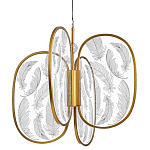 Люстра с гравировкой на акриловых плафонах Gravyura Bronze D 50 см варинант исполнения - 1 | Loft Concept в Барнауле