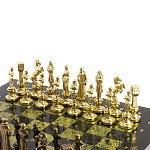 Шахматы Ренессанс из бронзы с доской из натурального камня Змеевик Decorative Thematic Chess варинант исполнения - 3 | Loft Concept в Барнауле