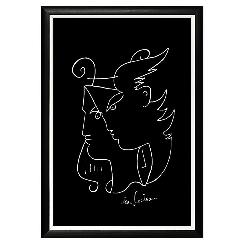 Постер White Silhouette Orpheus Poster Черный Белый Постер White Silhouette Orpheus Poster Черный Белый в Барнауле | Loft Concept