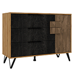 Комод с 3-мя ящиками и дверцей Stone Effect варинант исполнения - 1 | Loft Concept в Барнауле